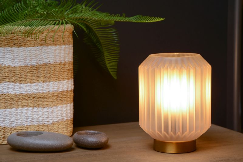 Lucide SUENO - Stolná lampa - Ø 13 cm - 1xE14 - Biela